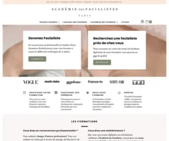 Lacademiedesfacialistes.com(Accueil) Screenshot
