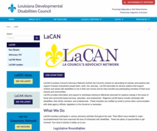 Lacanadvocates.org(LaCAN) Screenshot