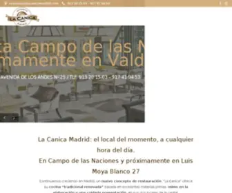 Lacanicamadrid.com(Restaurante La Canica) Screenshot