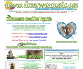 Lacartomanzia.org(Topazio è una cartomante che da consulenze su lavoro amore e karma) Screenshot