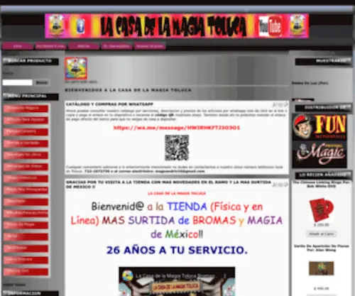 Lacasadelamagia.net(La Casa de La Magia Toluca) Screenshot