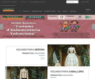 Lacasadelosfalleros.com(La Casa de los Falleros Indumentaria Valenciana Telas y Trajes de Fallera) Screenshot