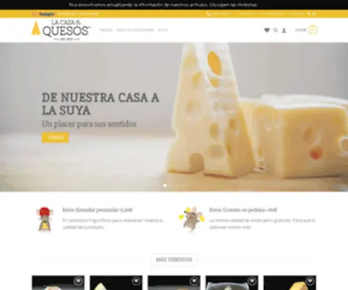 Lacasadelosquesos.com(Comprar Queso Online) Screenshot