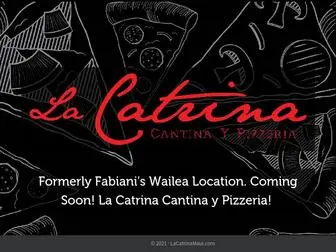 Lacatrinamaui.com(Cantina Y Pizzeria) Screenshot