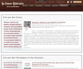 Lacauselitteraire.fr(Accueil) Screenshot