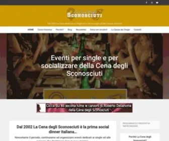 Lacenadeglisconosciuti.com(Eventi per single e per socializzare della Cena degli Sconosciuti) Screenshot