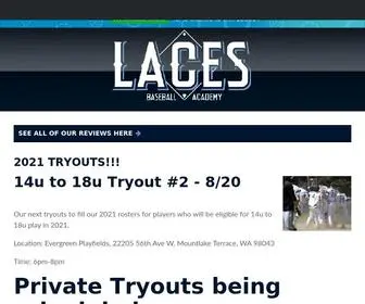 Lacesbaseballacademy.com(Select Baseball) Screenshot