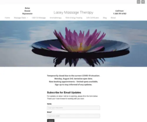 Laceymassagetherapy.com(Lacey Massage Therapy) Screenshot