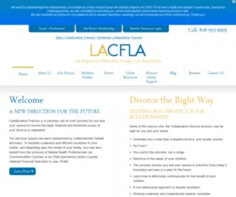 LacFla.org(Los Angeles Collaborative Family Law Association Divorce) Screenshot