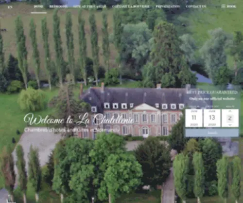 Lachatellenie.com(Chambres d'hotes au chateau et gite de charme en Normandie entre Dieppe et Rouen) Screenshot