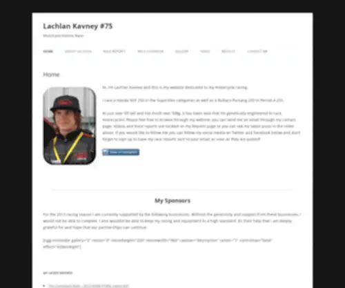 Lachlankavneyracing.com(Lachlan Kavney #75) Screenshot