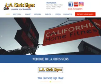 Lachrissigns.com(Local Sign Company) Screenshot