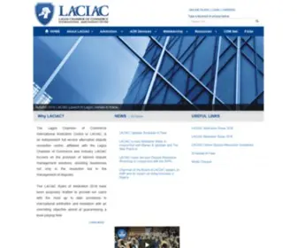 Laciac.org(Lagos Chamber of Commerce Internationial Arbitration Centre) Screenshot