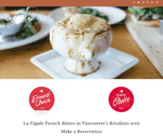 Lacigale.ca(La Cigale French Bistro in Kitsilano) Screenshot