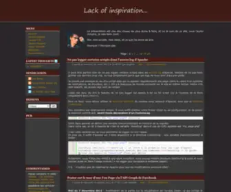 Lackofinspiration.com(Accueil & News) Screenshot