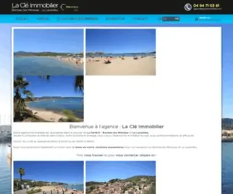 Lacleimmobilier.com(Agence immobilière Le Lavandou) Screenshot
