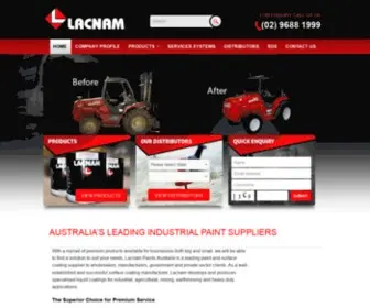 Lacnam.com.au(Industrial Coatings) Screenshot