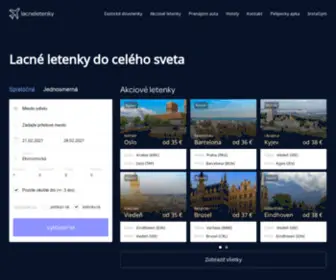 Lacneletenky.sk(Zľava) Screenshot