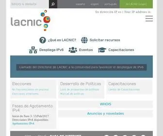 Lacnic.net(Registro de Direcciones IP en LAC) Screenshot