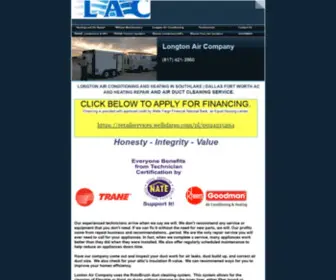 Lacnow.com(Longton Air Company) Screenshot