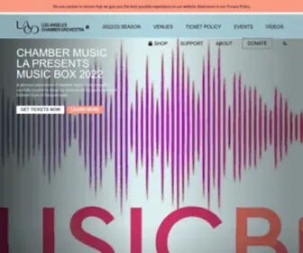 Laco.org(Los Angeles Chamber Orchestra) Screenshot