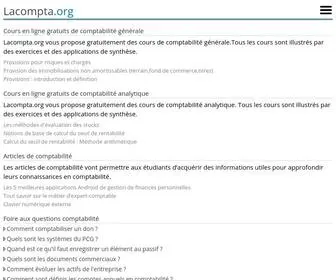 Lacompta.org(Formation en comptabilité pour étudiants et professionnels) Screenshot