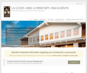 Lacostaoakshoa.org(LA COSTA OAKS COMMUNITY ASSOCIATION) Screenshot