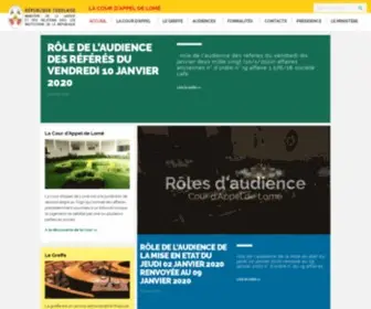 Lacourdappeldelome.com(La Cour d'Appel de Lomé) Screenshot