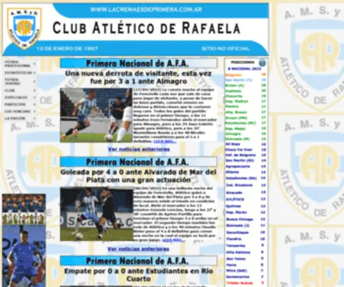 Lacremaesdeprimera.com.ar(Atlético) Screenshot