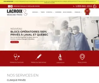 Lacroixcorporatif.com(Cliniques médicales privées Lacroix) Screenshot