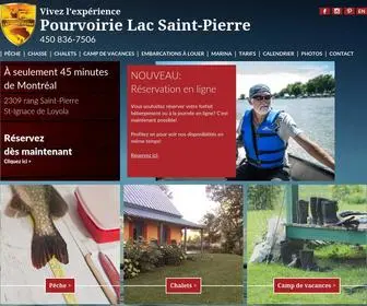 Lacsaintpierre.com(Pourvoirie Lac Saint) Screenshot