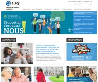 Lacsq.org(Centrale des syndicats du Qu) Screenshot