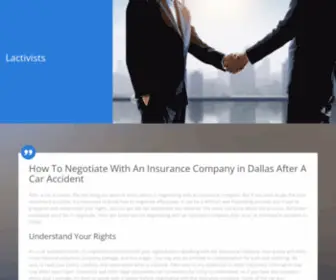 Lactivists.org(How To Negotiate With An Insurance Company in Dallas After A Car Accident) Screenshot