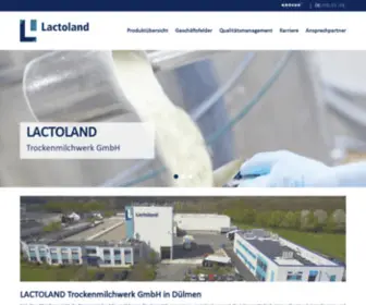 Lactoland.de(Lactoland Trockenmilchwerk GmbH) Screenshot