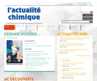 Lactualitechimique.org(Articles traitant des sciences chimiques et ses relations avec les autres sciences) Screenshot