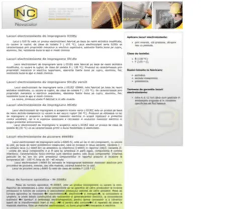 Lacuri-Electroizolante.ro(Lacuri electroizolante produse de sc Novacolor Bucuresti) Screenshot