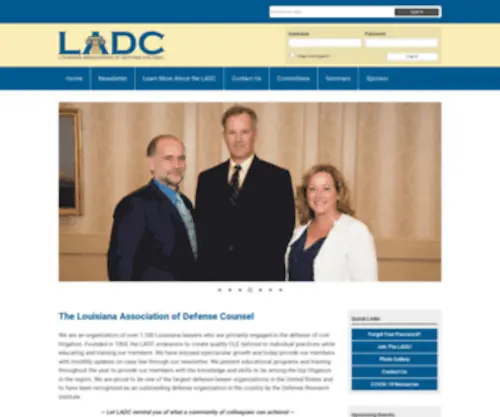 Ladc.org(Louisiana Association of Defense Counsel) Screenshot