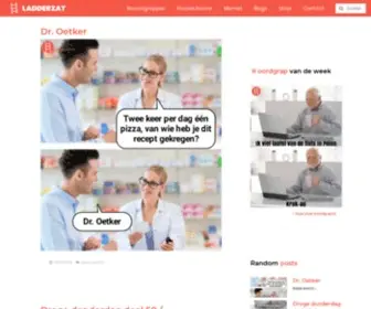 Ladderzat.nl(Woordgrappen & flauwe humor) Screenshot