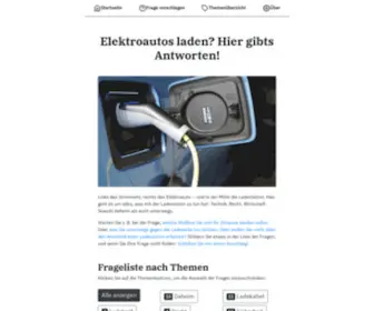 Ladefragen.de(Fragen zum Laden von Elektroautos? Hier gibts Antworten) Screenshot