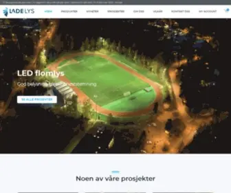 Ladelys.no(Større leveranser av LED flomlys og utebelysning Ladelys) Screenshot