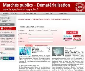 Ladepeche-Marchespublics.fr(Ladepeche Marchespublics) Screenshot