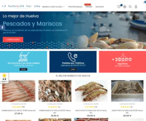 Ladespensadelmar.com(Marisco de Huelva a domicilio) Screenshot