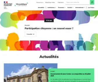 Ladocumentationfrancaise.fr(Vie publique) Screenshot