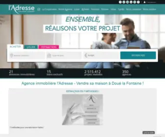 Ladresse-Doue-LA-Fontaine.com(Achat/Vente, agence immobilière à Doué la Fontaine) Screenshot