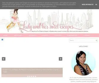 Ladyandhersweetescapes.com(Food and Travel Blog) Screenshot