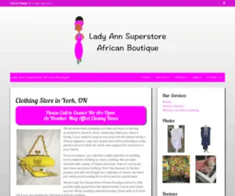 LadyannsuperStore.ca(Lady Ann Superstore African Boutique) Screenshot