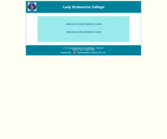 Ladybrabourneadmissions.com(Lady Brabourne College) Screenshot