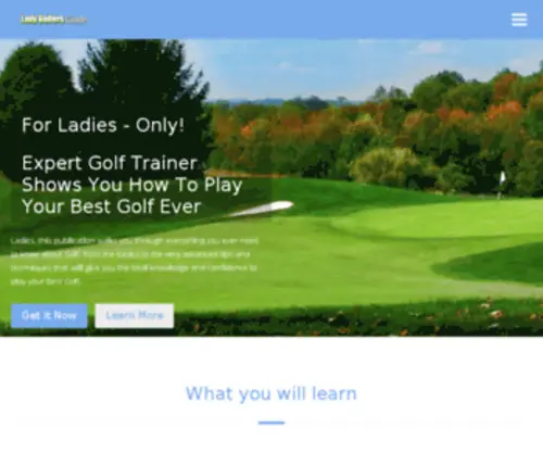 Ladygolfersguide.com(Ladies Golf Resource for all Women Golfers) Screenshot