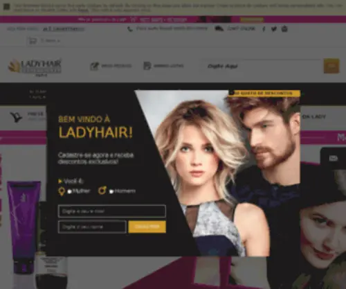 Ladyhairpro.com.br(LadyHair Professional Loja Oficial da Indústria) Screenshot