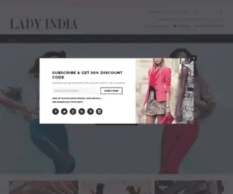Ladyindia.com(Buy Best Women's Wear Online in India at) Screenshot